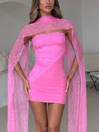 PINK LACE MINI & SCARF