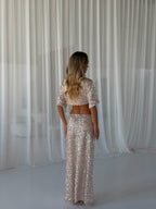 PREMIUM SEQUIN TSHIRT COORD | MAXI